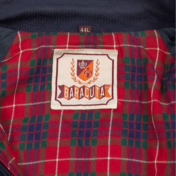 Vintage Baracuta G9 Harrington Jacket Mens 44L Navy Blue Classic Sportswear - Picture 3 of 11